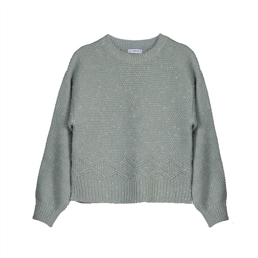NEW MAYORAL kid's crew neck long sleeve sweater in jade